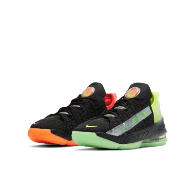 Nike (gs)  Lebron 18 'black Crimson Volt' In Green