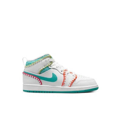 Air Jordan (ps)  1 Mid Se 'multi Knit' In White