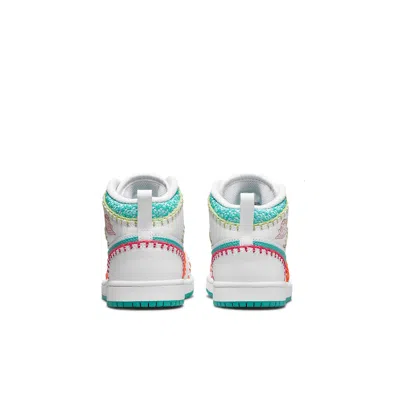 Air Jordan (ps)  1 Mid Se 'multi Knit' In White