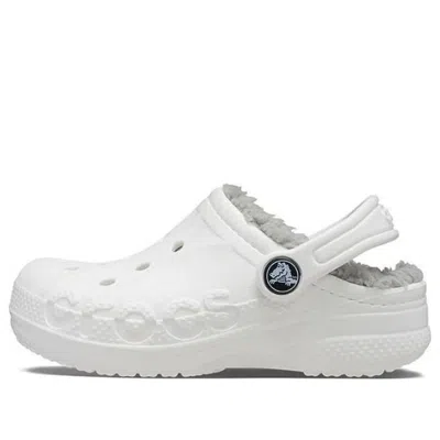 Crocs (ps)  Classic Baya Lined Clog 'white Grey'