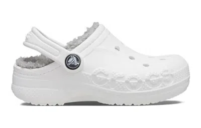 Crocs (ps)  Classic Baya Lined Clog 'white Grey'