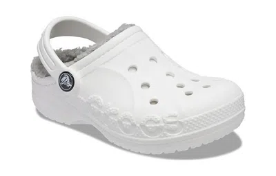 Crocs (ps)  Classic Baya Lined Clog 'white Grey'