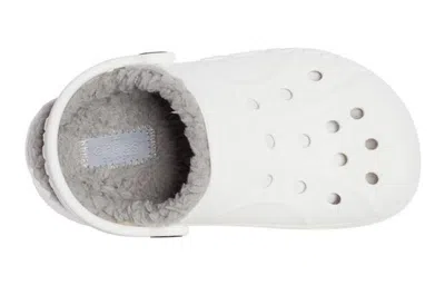 Crocs (ps)  Classic Baya Lined Clog 'white Grey'