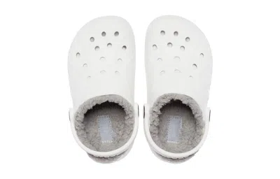 Crocs (ps)  Classic Baya Lined Clog 'white Grey'