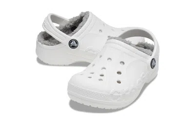 Crocs (ps)  Classic Baya Lined Clog 'white Grey'