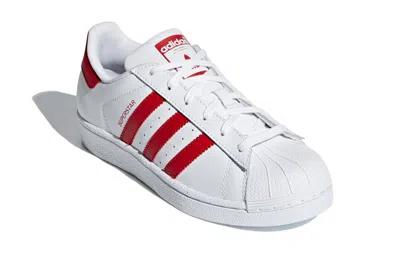 Adidas Originals (gs) Adidas Superstar J 'white Scarlet'