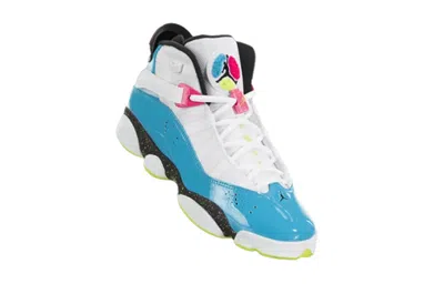 Air Jordan (gs)  6 Rings 'south Beach Speckle' In Blue