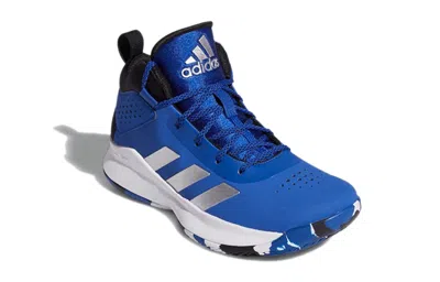 Adidas Originals (ps) Adidas Cross 'em Up 5 J Wide 'royal Blue' In Multi