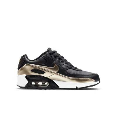 Nike (gs)  Air Max 90 Ltr 'black Metallic Gold Star'
