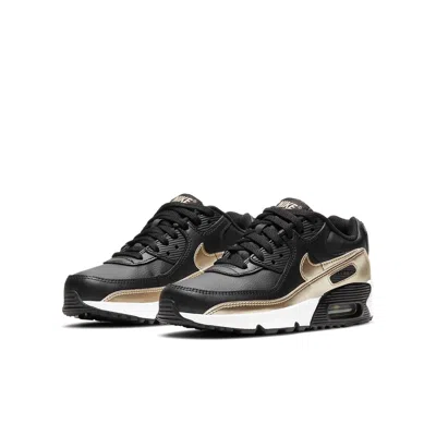 Nike (gs)  Air Max 90 Ltr 'black Metallic Gold Star'