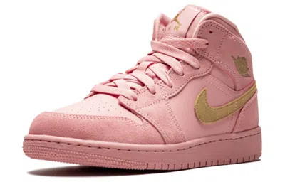 Air Jordan (gs)  1 Mid Se 'coral Stardust' In Pink