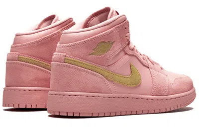 Air Jordan (gs)  1 Mid Se 'coral Stardust' In Pink