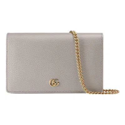 Gucci (wmns)  Gg Marmont Mini Chain Bag 'light Grey' In White