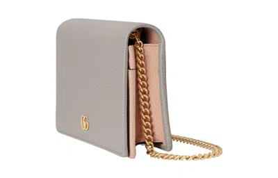 Gucci (wmns)  Gg Marmont Mini Chain Bag 'light Grey' In White