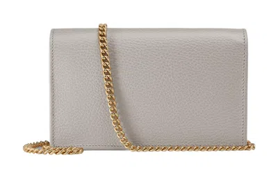 Gucci (wmns)  Gg Marmont Mini Chain Bag 'light Grey' In White