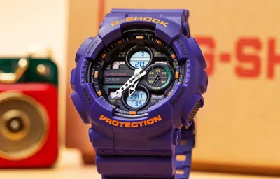 Casio G-shock Analog-digital 'purple' In Blue