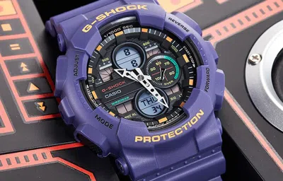 Casio G-shock Analog-digital 'purple' In Blue