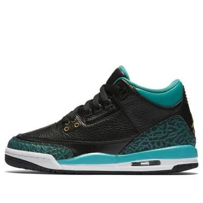 Air Jordan (gs)  3 Retro 'rio Teal' In Black