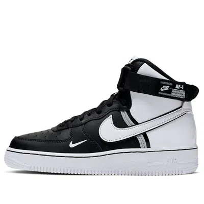 Nike (gs)  Air Force 1 High Lv8 2 'black White'