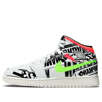 Air Jordan (gs)  1 Mid 'all Over Logos'
