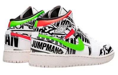 Air Jordan (gs)  1 Mid 'all Over Logos'