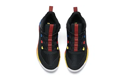 Anta (gs)  High Top Basketball Shoes 'black Blue Yellow'
