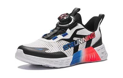 Anta (gs)  Running Series Sneakers 'white Black With Red Blue'