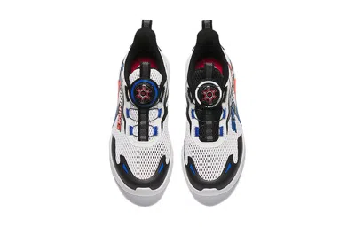 Anta (gs)  Running Series Sneakers 'white Black With Red Blue'