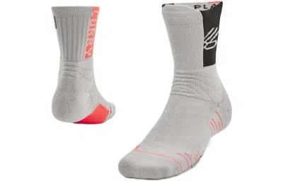 Under Armour Curry X Sour Patch Kids Playmaker Crew Socks 'grey' In Gray