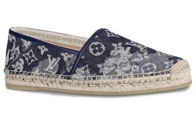 Pre-owned Louis Vuitton Waterfall Shoes 'destroyed Denim Monogram' In Multi