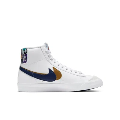 Nike (gs)  Blazer Mid '77 Se 'double Swoosh - White Gold Blue Void'