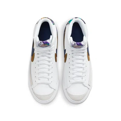 Nike (gs)  Blazer Mid '77 Se 'double Swoosh - White Gold Blue Void'