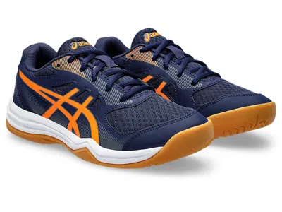 Asics (gs)  Upcourt 5 'peacoat Shocking Orange' In Blue