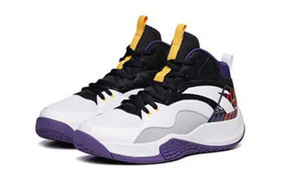 Anta (gs)  High Top Basketball Shoes 'white Black Purple'