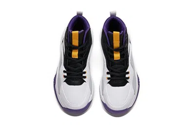 Anta (gs)  High Top Basketball Shoes 'white Black Purple'