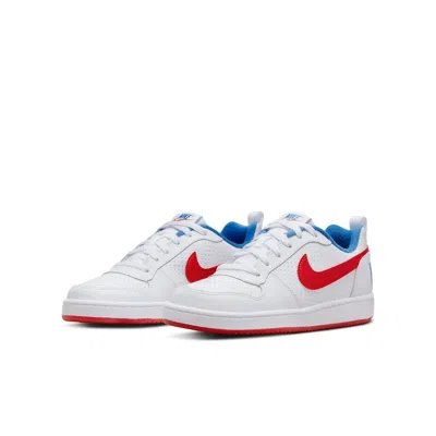 Nike (gs)  Court Borough Low 'white Blue Red'