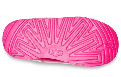 Ugg Classic Clear Mini Ii Large Logo Fleece Lined Big Boys Pink Red