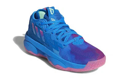 Adidas Originals (gs) Adidas Dame 8 J 'battle Of The Bubble' In Blue