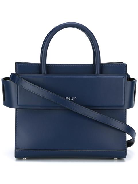 Givenchy Horizon Mini Leather Satchel Bag, Navy | ModeSens