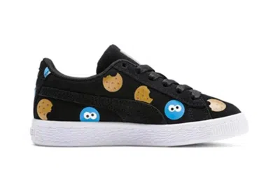 Puma (ps)  Sesame Street 50 Suede Badge Ps In Black