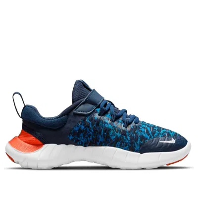 Nike (ps)  Free Rn 2021 'blue White Orange'