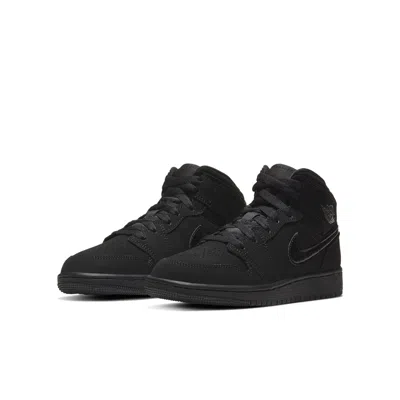 Air Jordan (gs)  1 Mid 'triple Black'