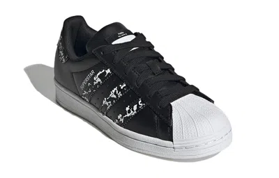 Adidas Originals (gs)  Superstar Shoes 'black White' In Multi