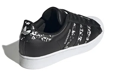 Adidas Originals (gs)  Superstar Shoes 'black White' In Multi