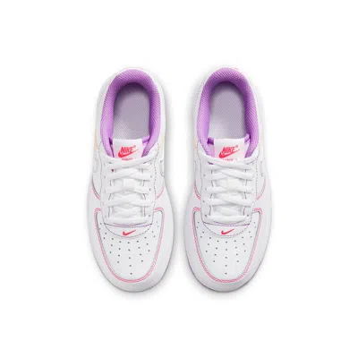 Nike (ps)  Force 1 'contrast Stitch - Fuchsia Glow' In White