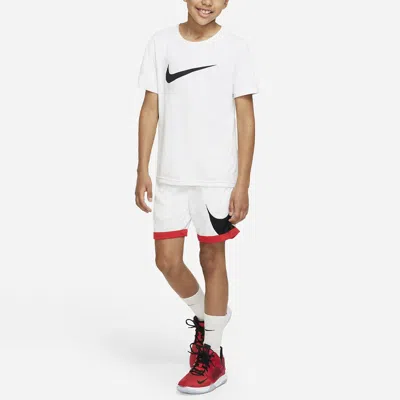 Nike (ps)  Dri-fit Basketball Shorts 'white Black Red'