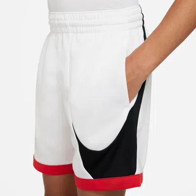 Nike (ps)  Dri-fit Basketball Shorts 'white Black Red'