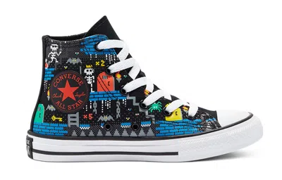 Converse Chuck Taylor All Star High Top Jr Black/multicolor
