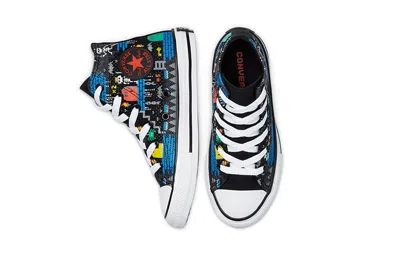 Converse Chuck Taylor All Star High Top Jr Black/multicolor