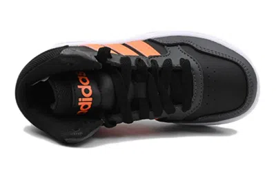 Adidas Originals (gs) Adidas Hoops 3.0 Mid Shoes 'black Grey Orange'